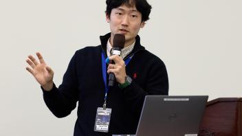 man presenting