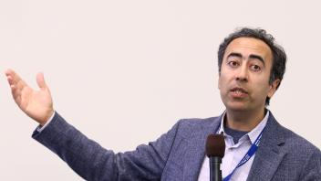 man presenting