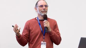 man presenting