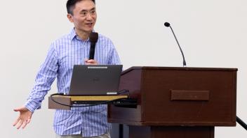 man presenting